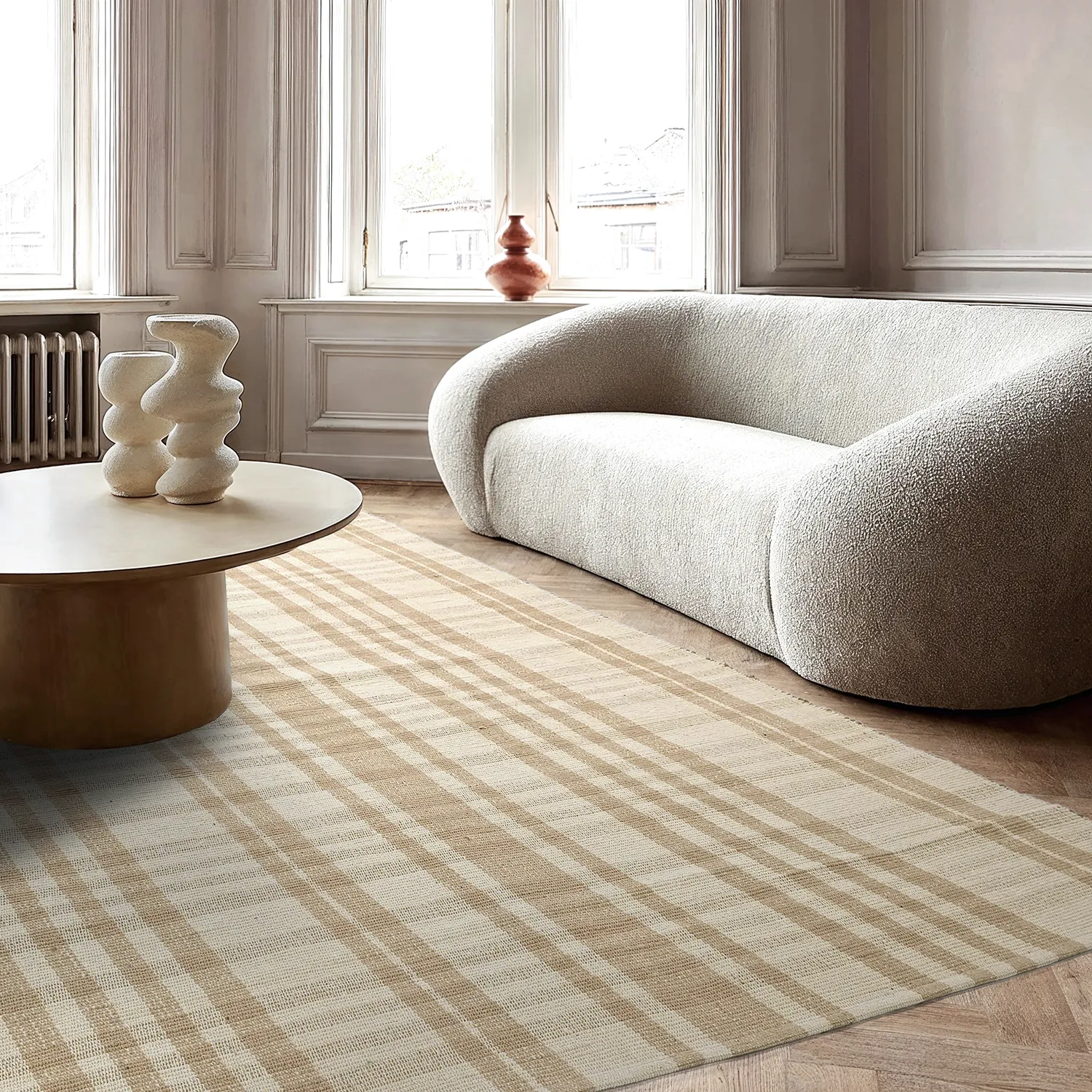 Baumwollteppich - Husvik (beige)