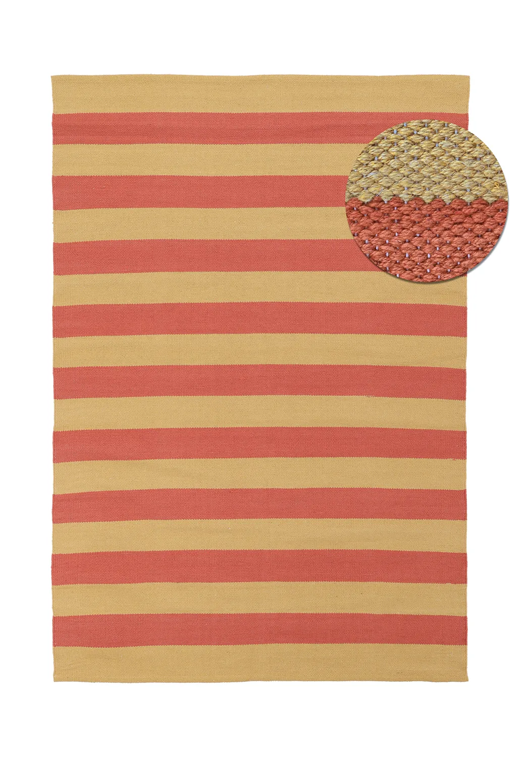 Tapis Coton - Nilo (jaune moutarde/terracotta)