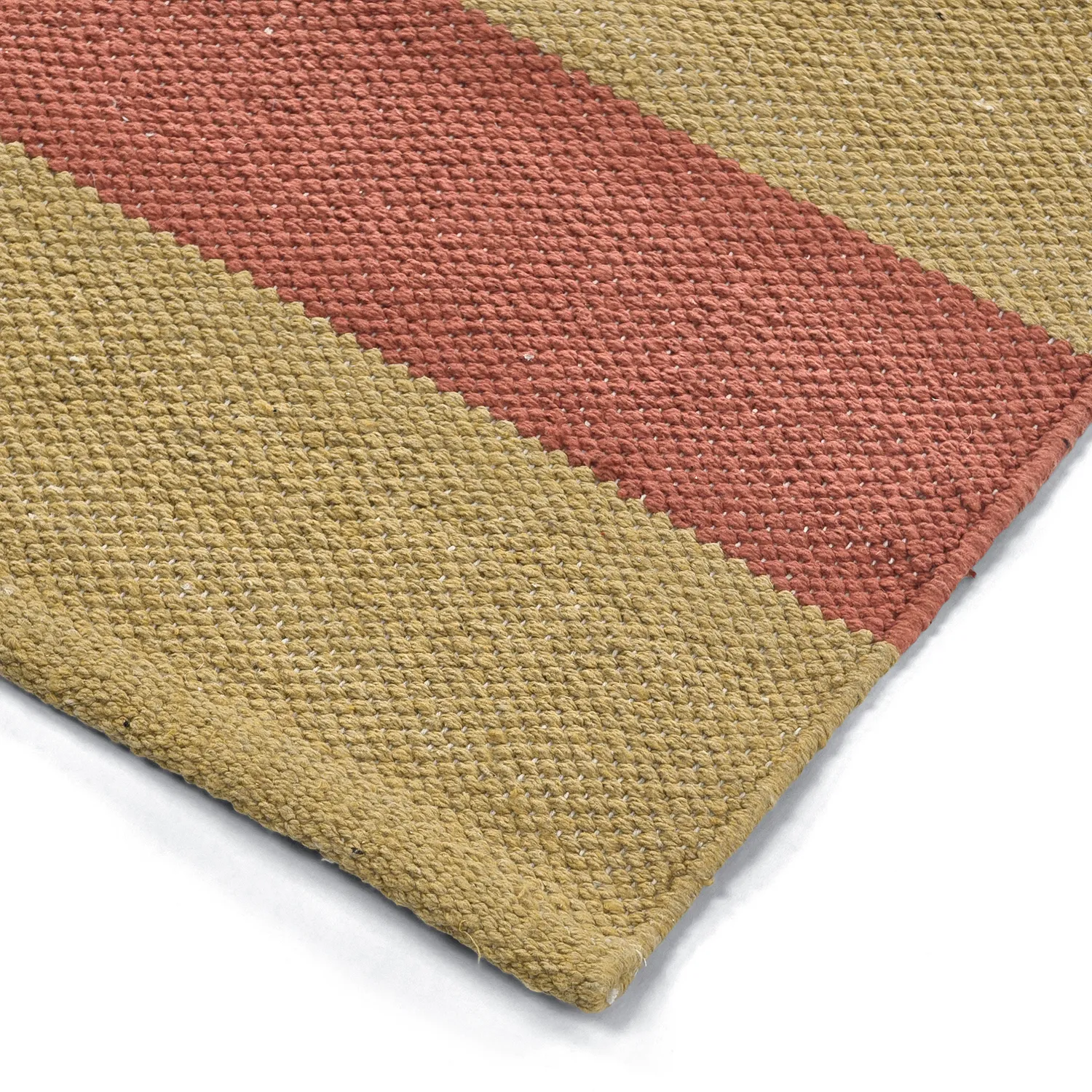 Tapis Coton - Nilo (jaune moutarde/terracotta)