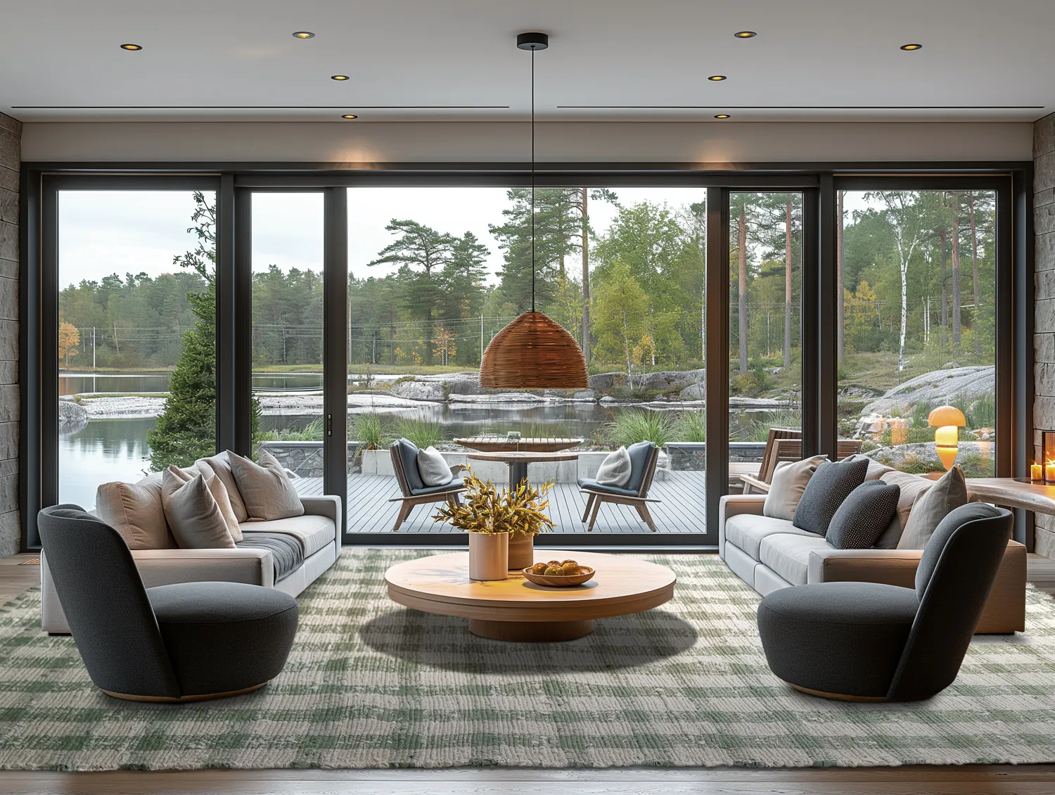 Baumwollteppich - Noomi (grün)