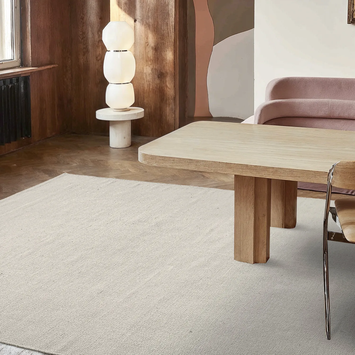 Baumwollteppich - Rigolet (creme)