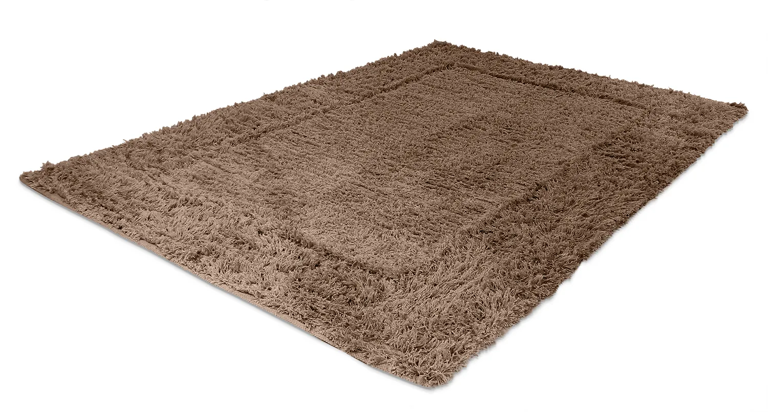 Tapis à poils longs - Aline Natural Cotton Shaggy (marron)