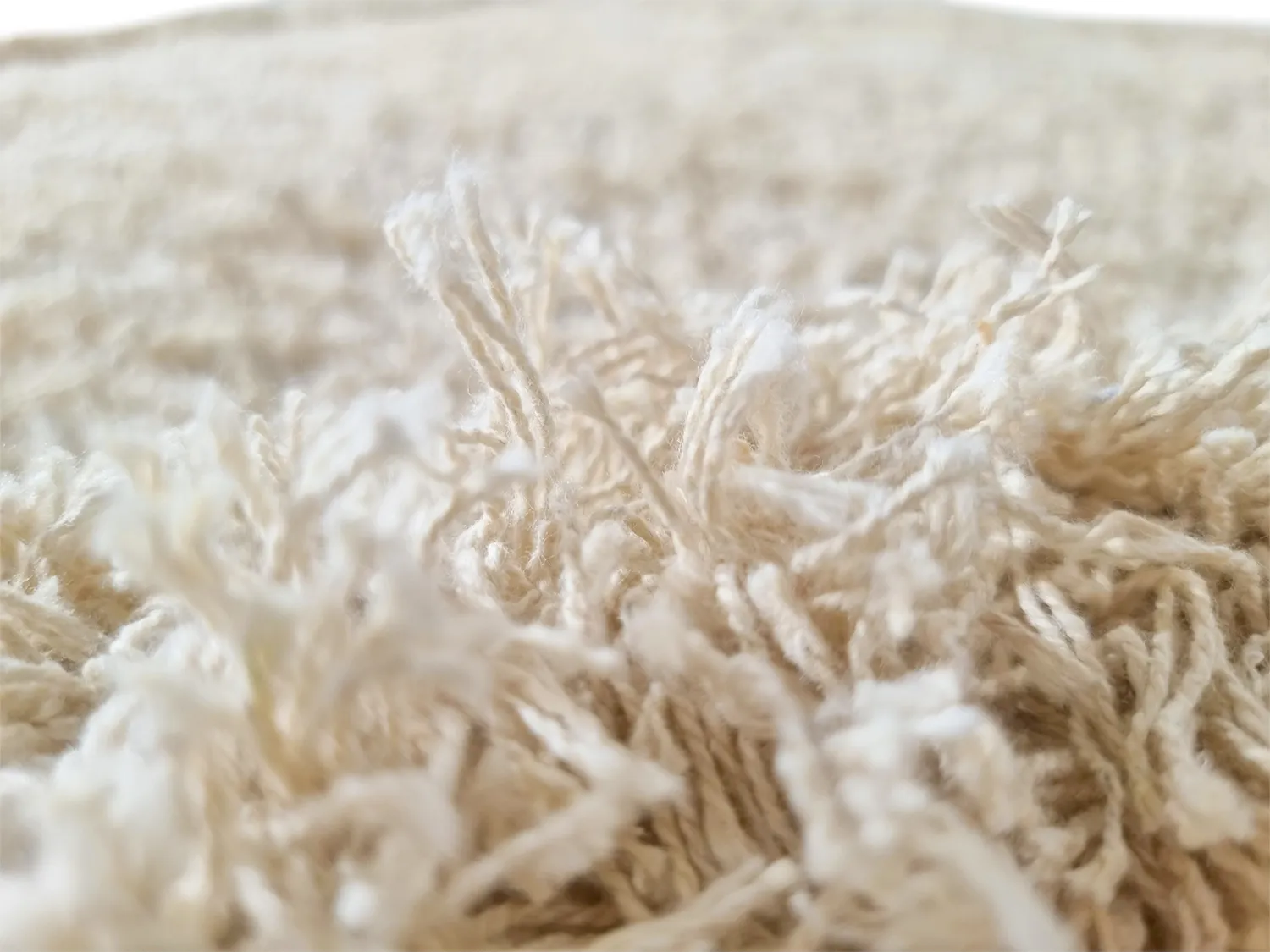 Tapis à poils longs - Bonnie Natural Cotton Shaggy (naturel)