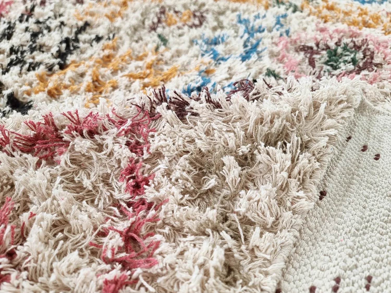 Hochflorteppiche - Maloney Natural Cotton Shaggy (multi)