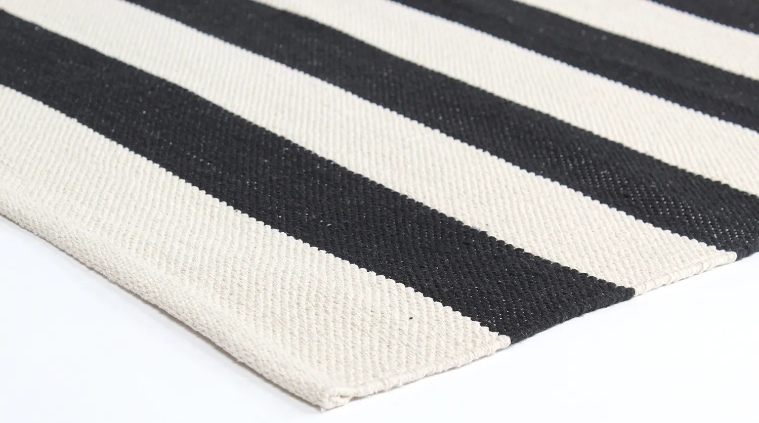 Tapis en coton - Nilo (noir/blanc)