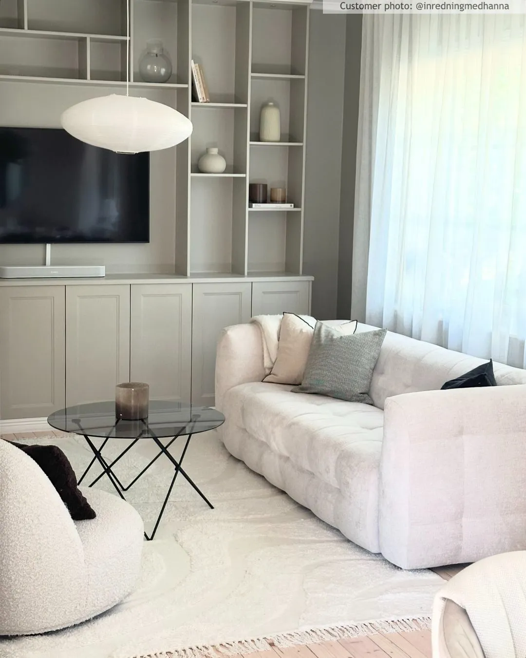 Tapis shaggy - Bonnie Natural Cotton Shaggy (blanc cassé)