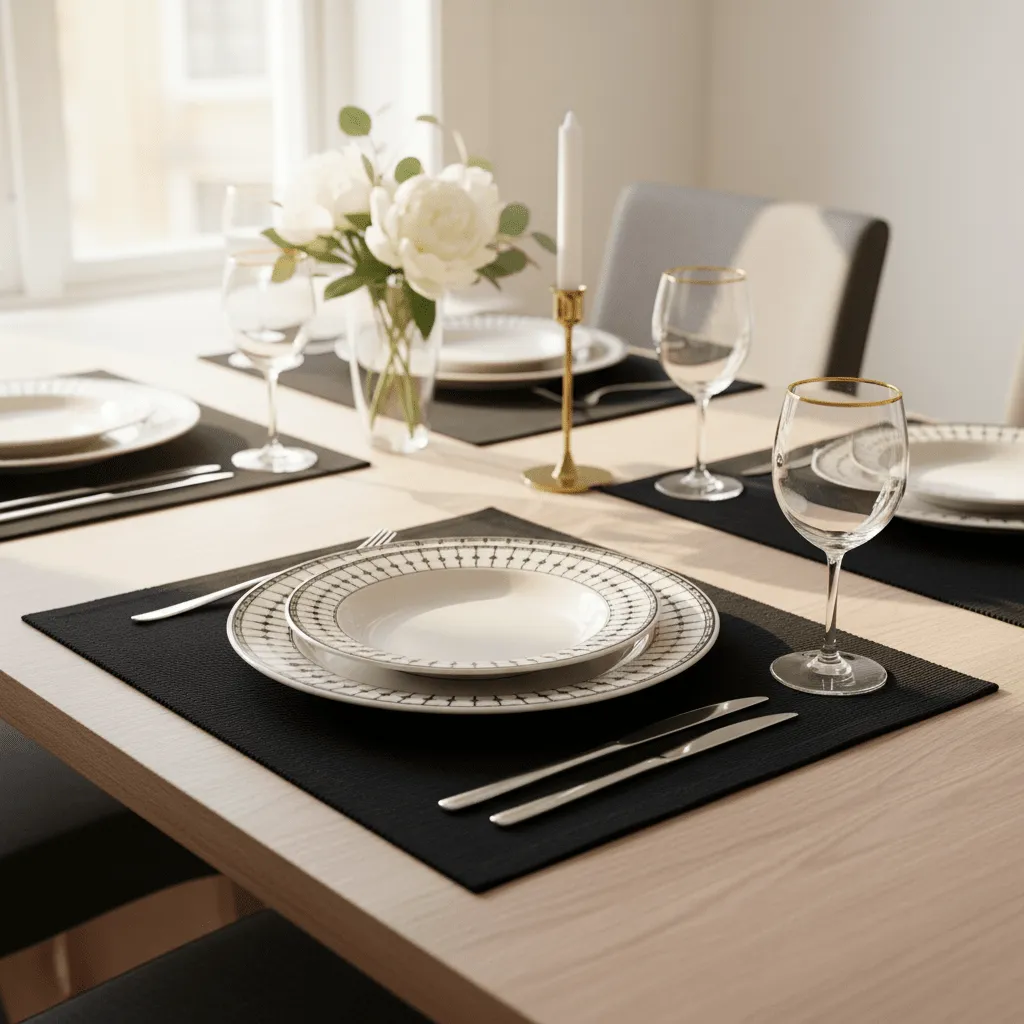 Set de table - 2 unités Niva (noir)
