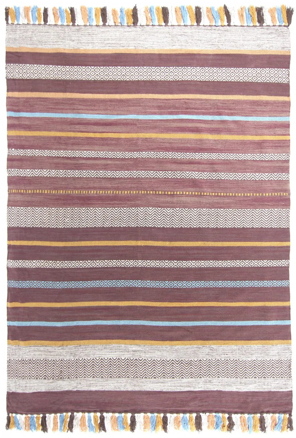 Baumwollteppich - Bouira (braun/multi)