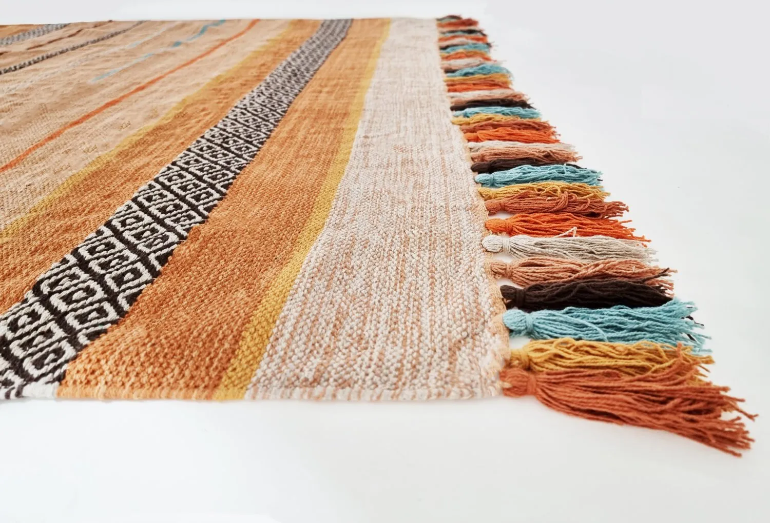 Baumwollteppich - Bouira (orange/multi)