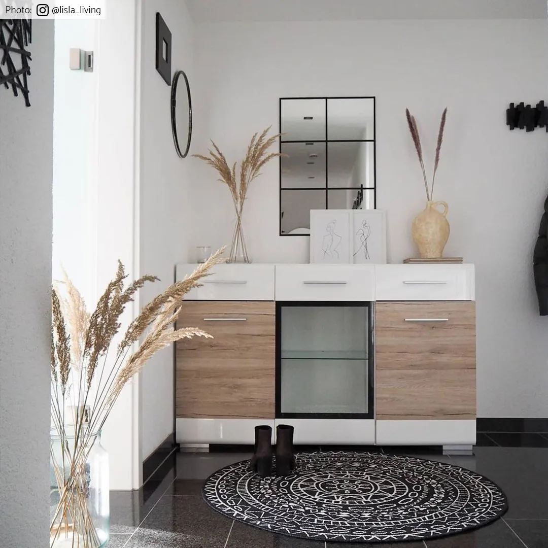 Rund Teppich - Brussels Diamond (schwarz)