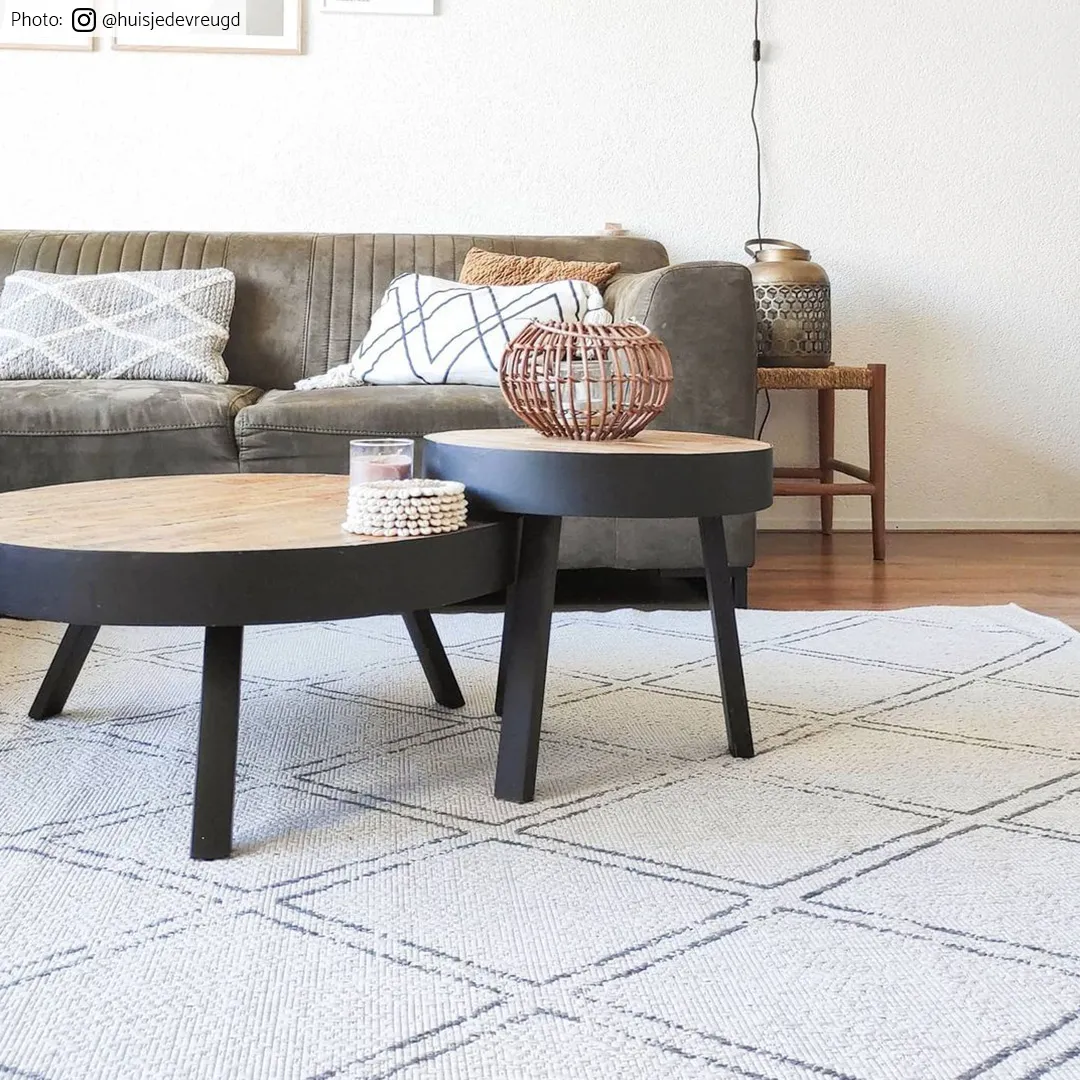 Teppich für innen und außen - Brussels Diamond (weiß)