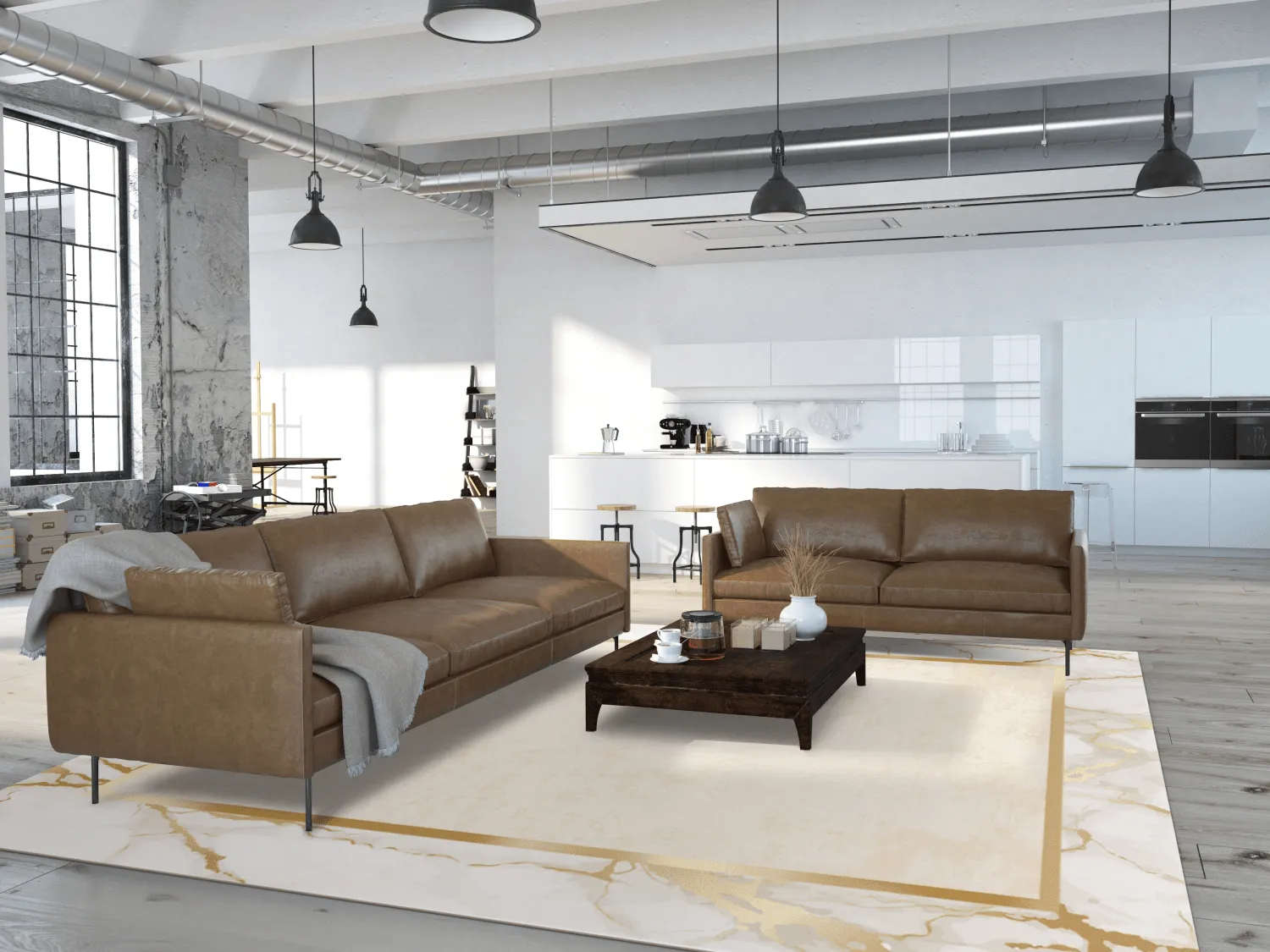 Wilton-Teppich - Cerasia (beige/weiß/gold)