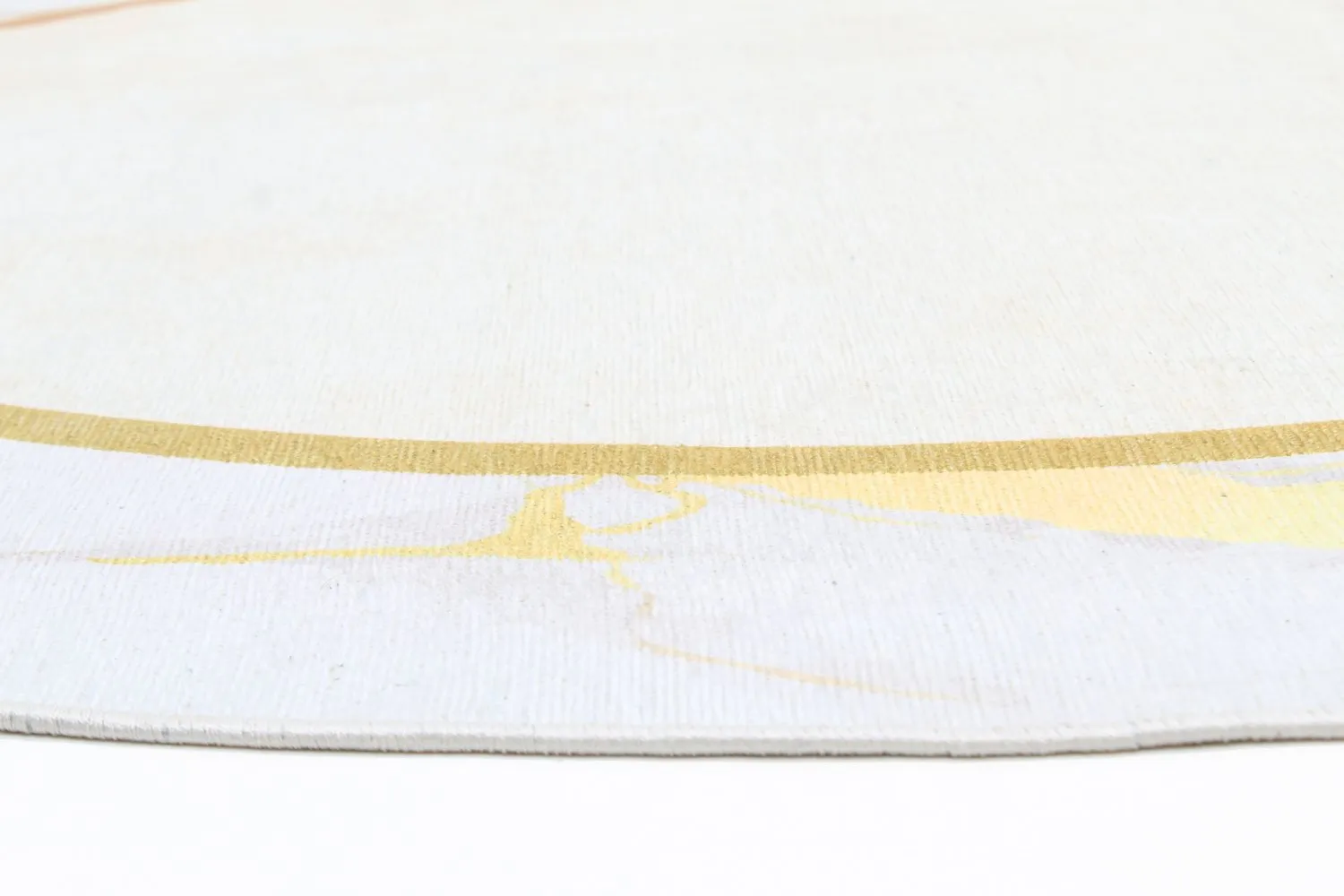 Rund Teppich - Cerasia (beige/weiß/gold)