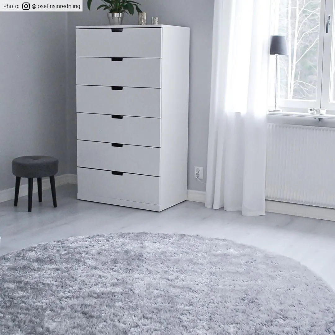 Runde Teppiche - Cosy (Silber)