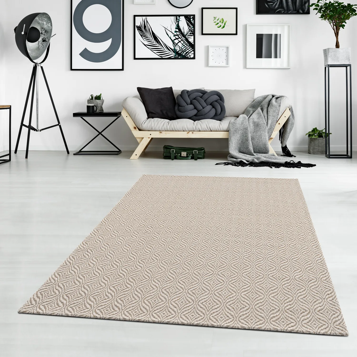 Tapis en coton - Hvitanes (beige)