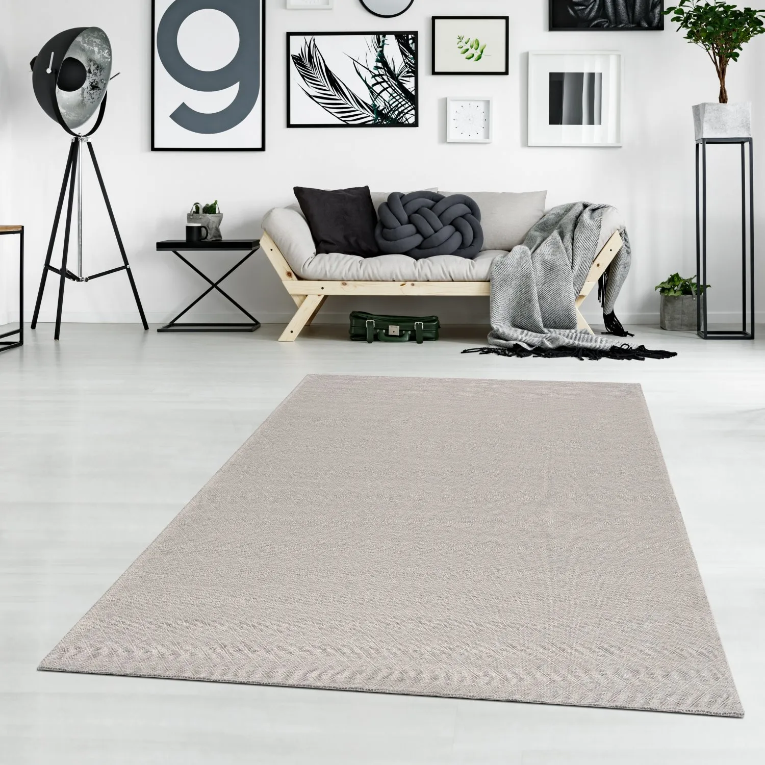 Tapis en coton - Saltnes (gris clair)