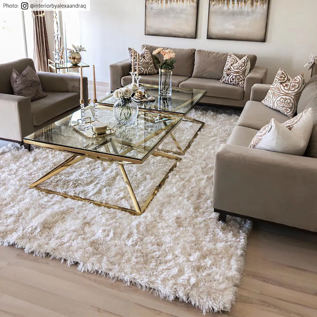 Hochflorteppiche - Janjira (weiß)