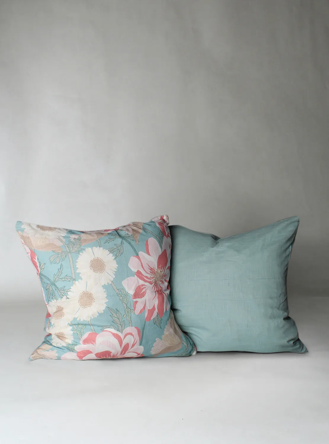 Housse de coussin lot de 2 - Serena (turquoise/rose)