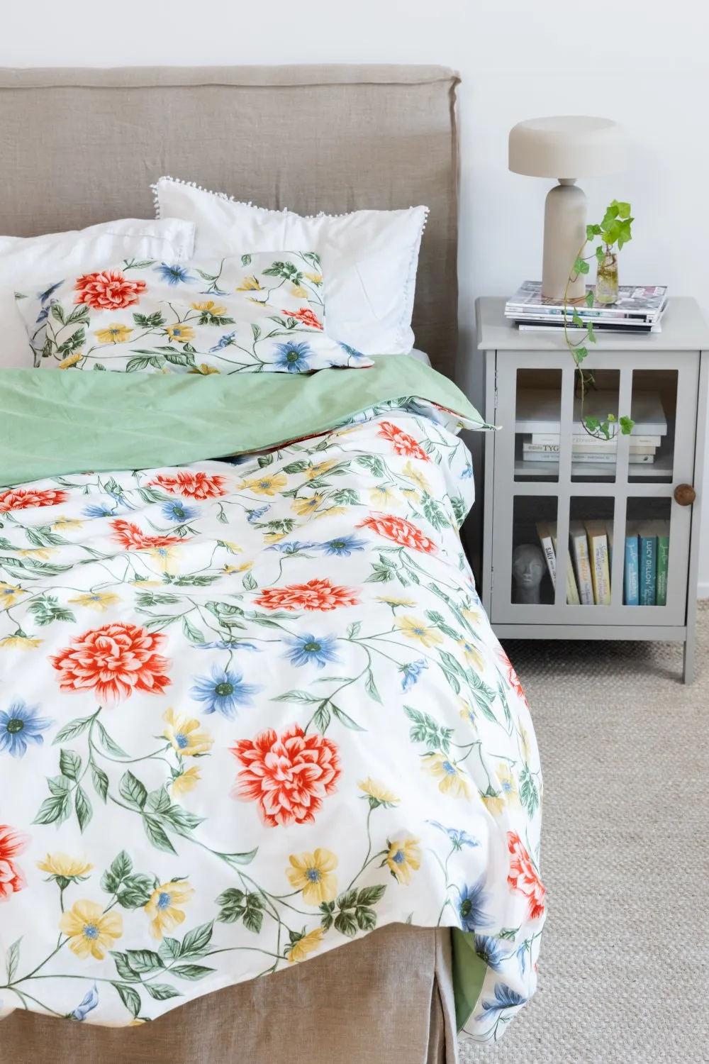 Ensemble de housse de couette - Dahlia (rouge)