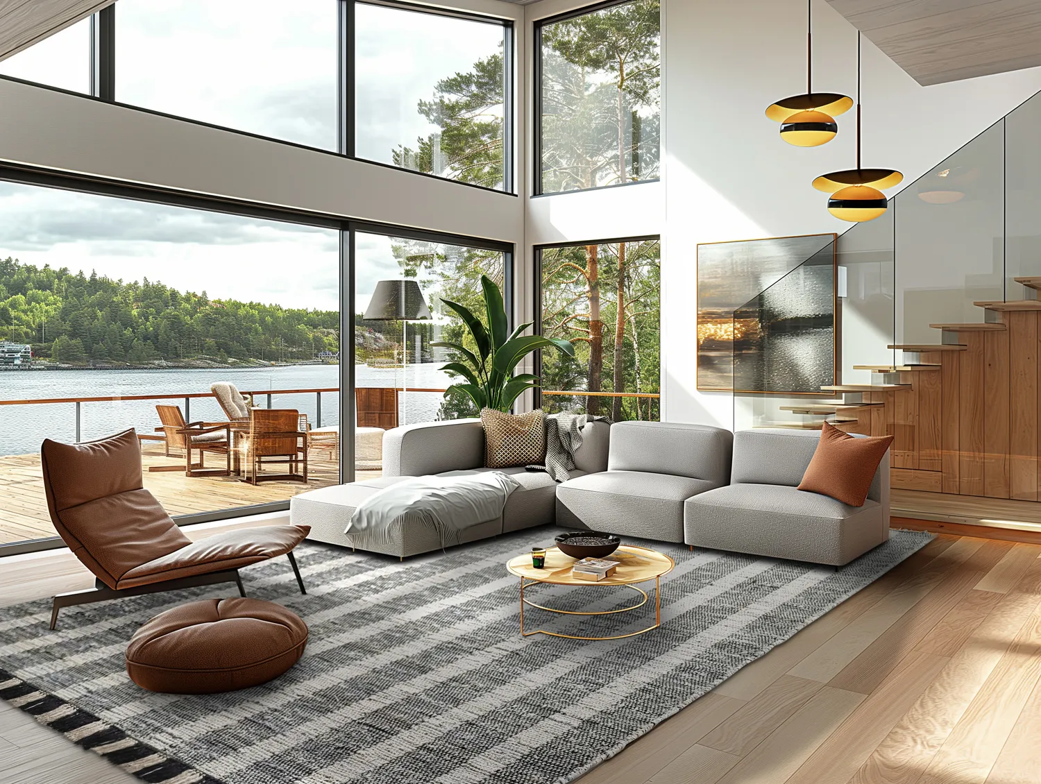 Tapis en jean - Ally (noir/blanchi)