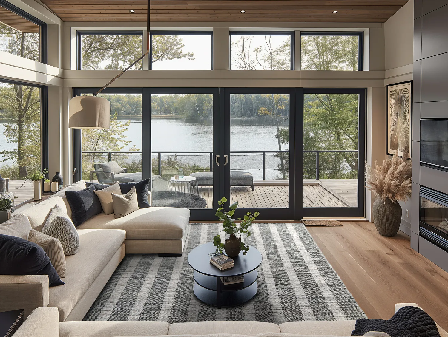 Tapis en jean - Ally (noir/blanchi)