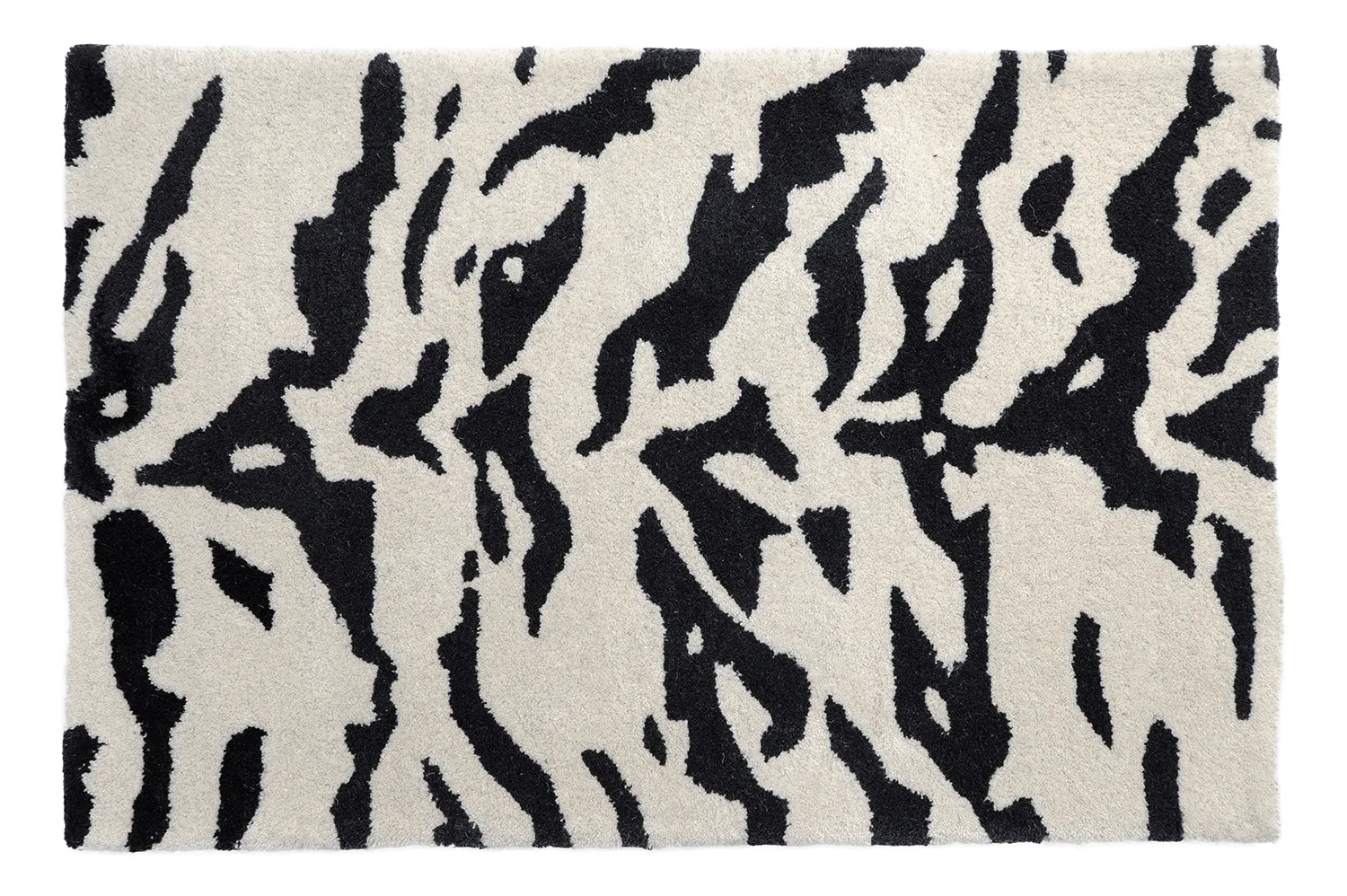 Paillasson - Zebra Tufted Wool Premium (blanc/noir)