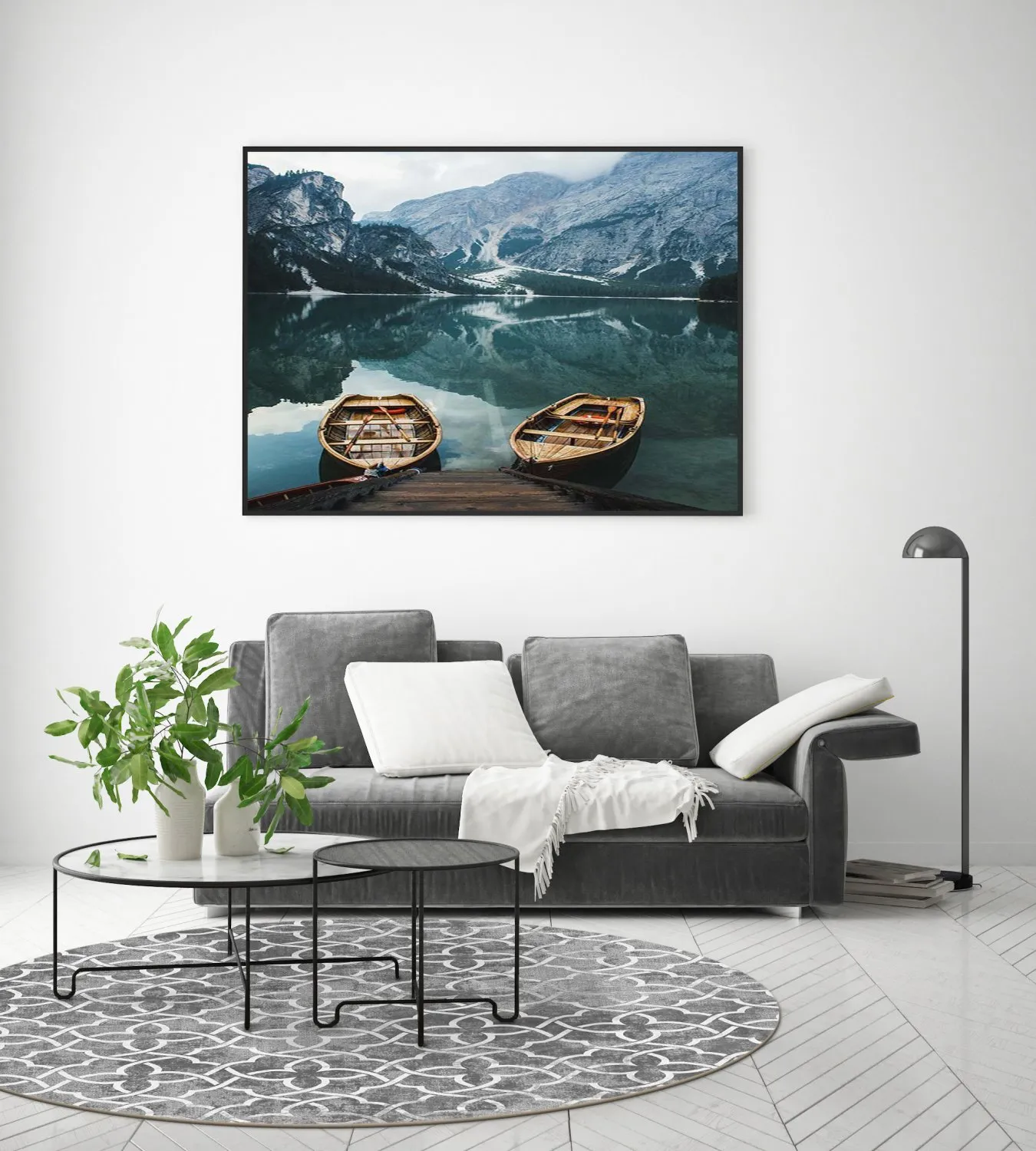 Rund Teppich - Draham (grau)