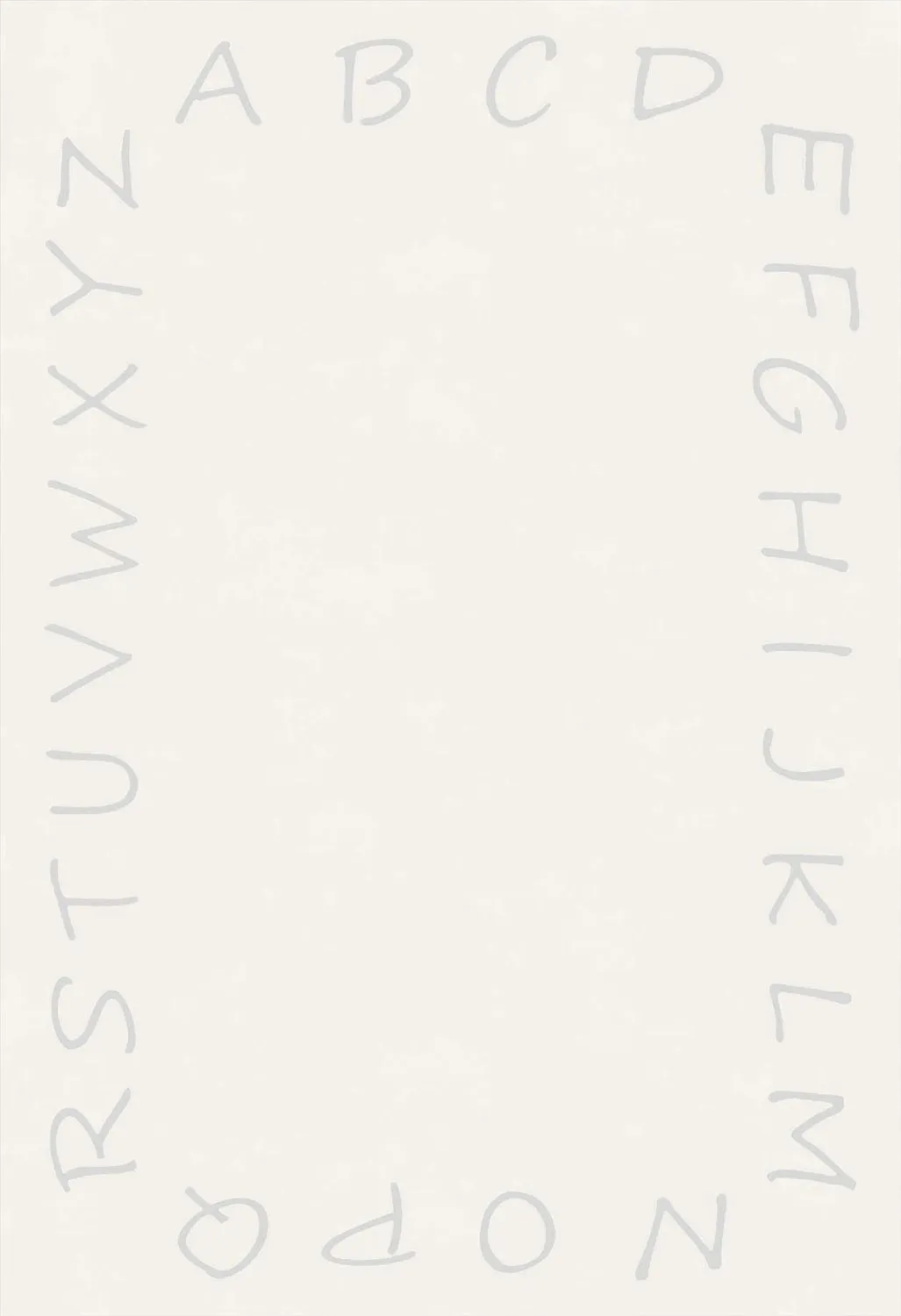 Tapis enfant - Bordure alphabétique (blanc)