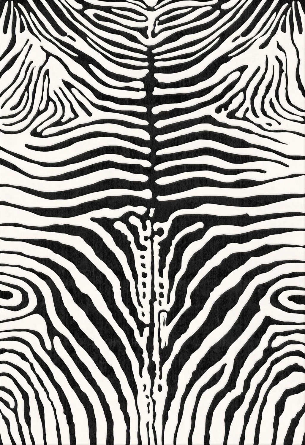 Wilton-Teppich - Zebra (schwarz/weiß)