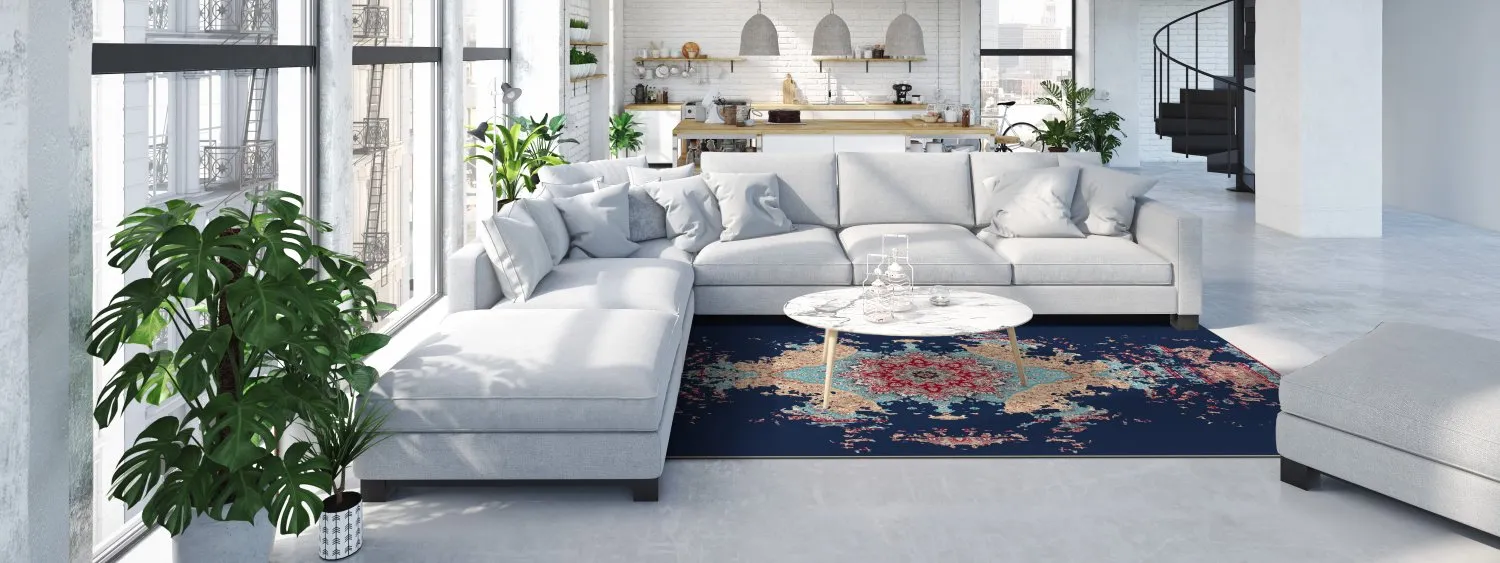 Wilton-Teppich - Murzuk (blau)