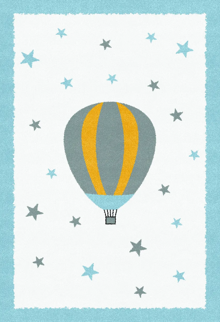 Tapis enfant - Alone Balloon (bleu)