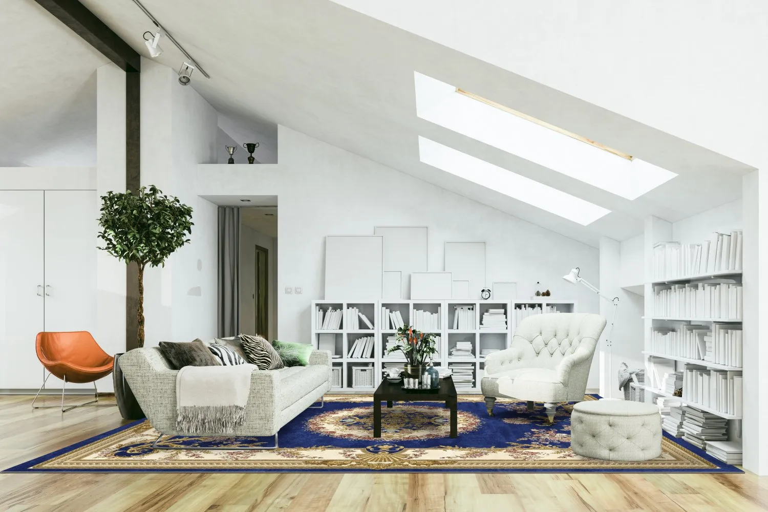 Wilton-Teppich - Marand (blau)