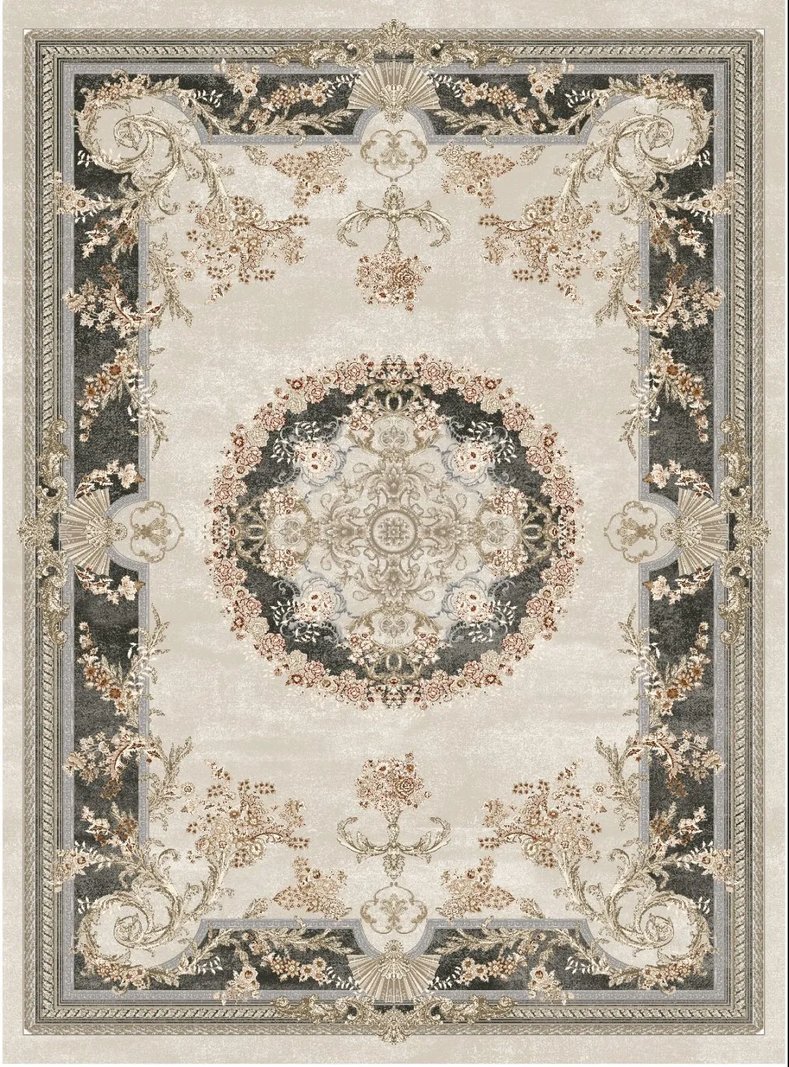 Wilton-Teppich - Marand (grau/beige)