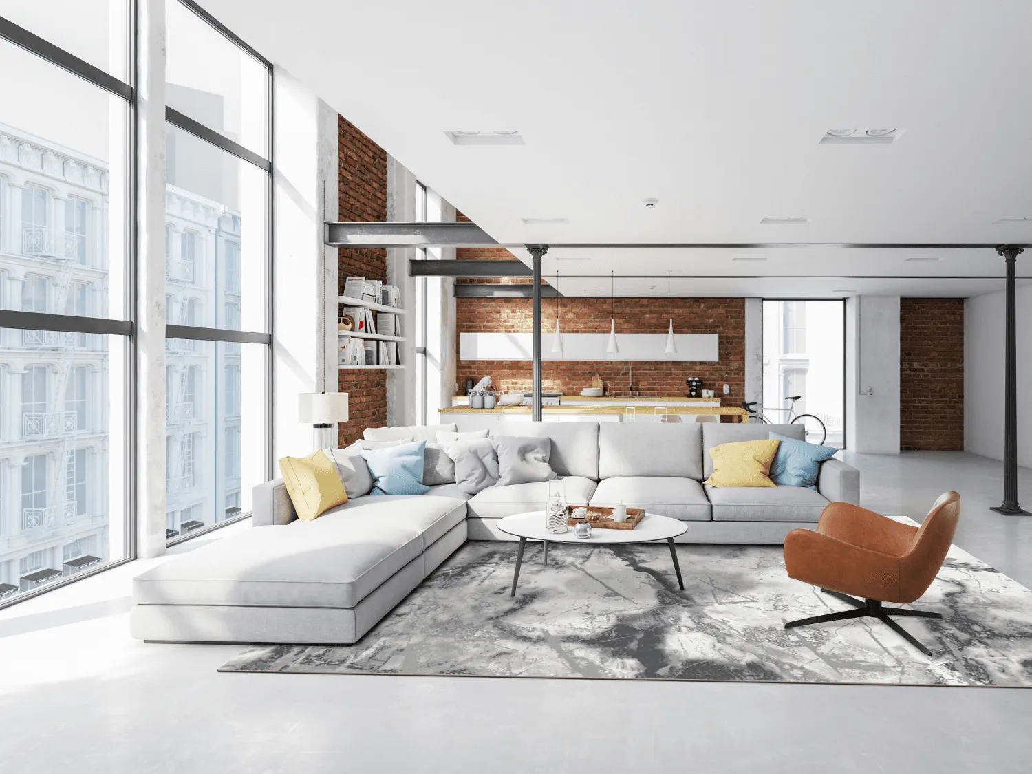 Wilton-Teppich - Mermer (grau/weiß)