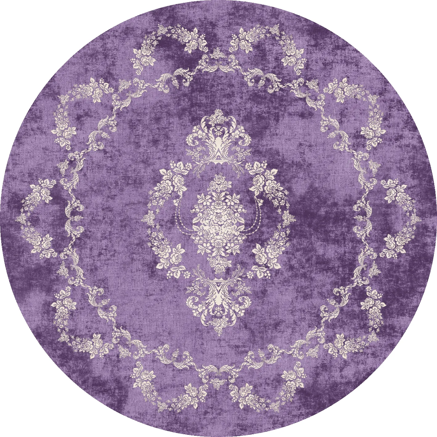 Tapis rond - Taknis (violet)