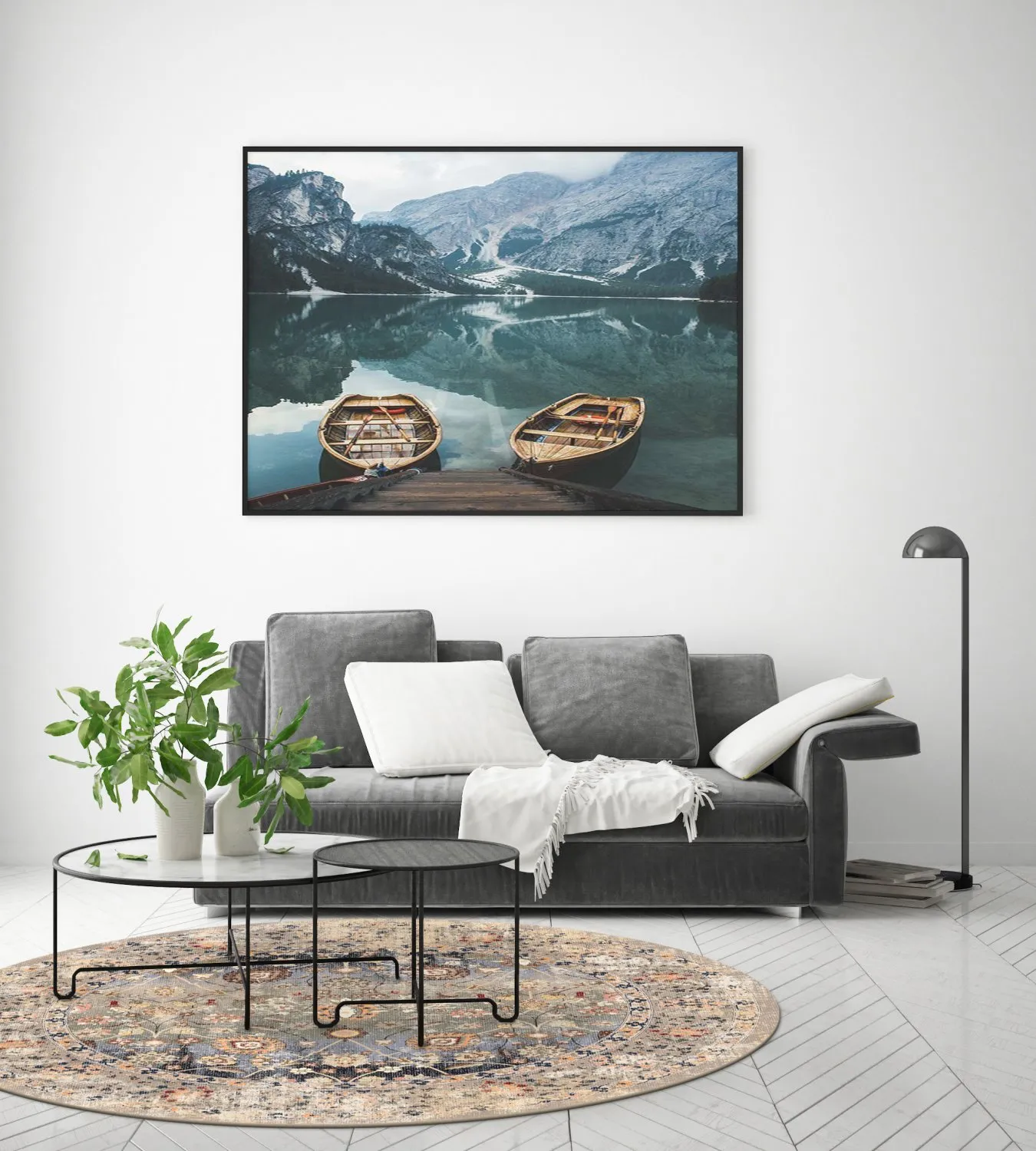 Rund Teppich - Bouhjar (beige/multi)