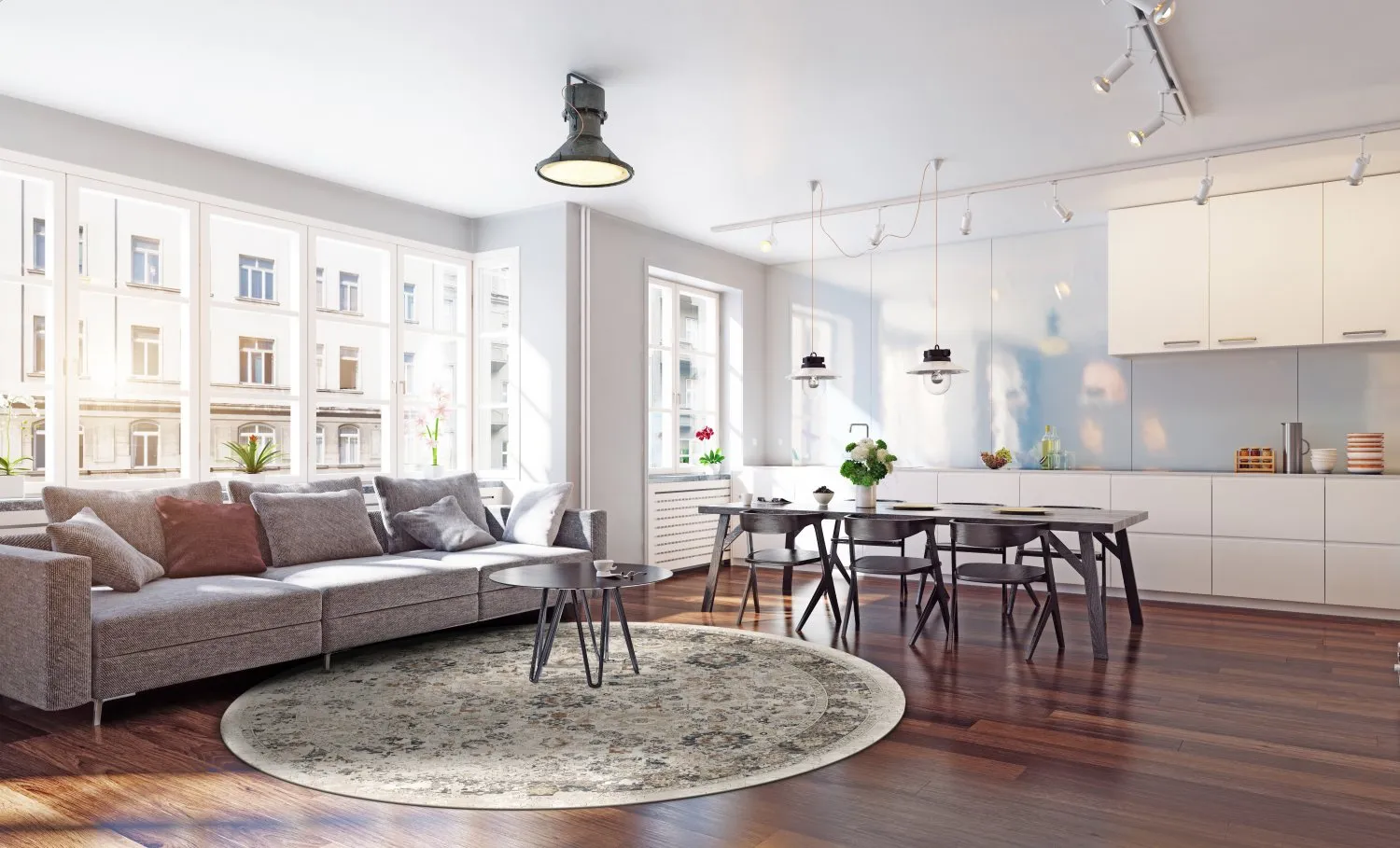 Rund Teppich - Toujane (grau)