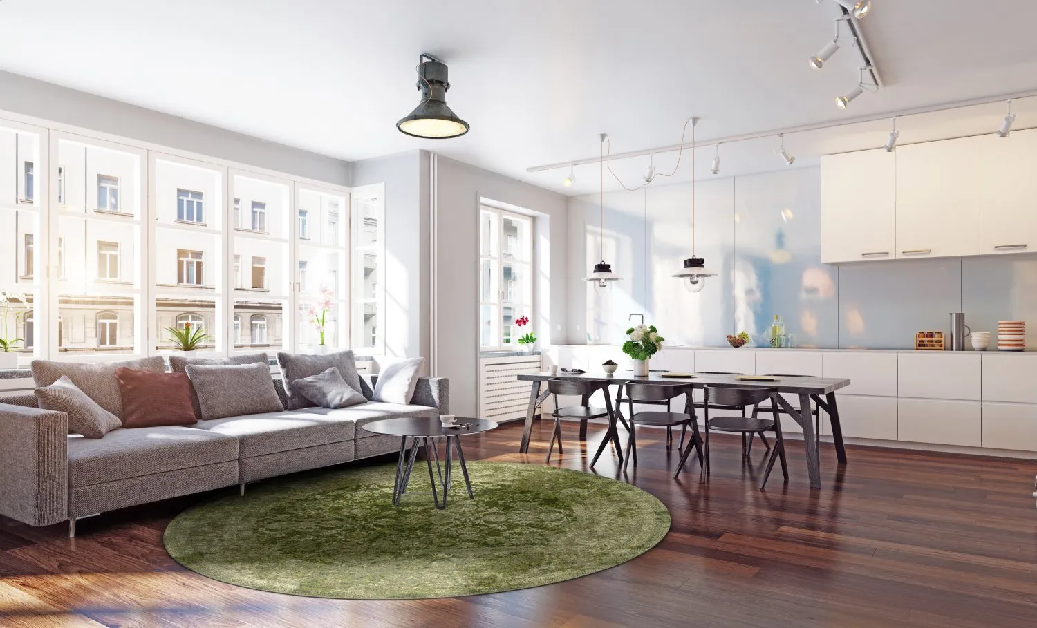 Rund Teppich - Denizli (grün)