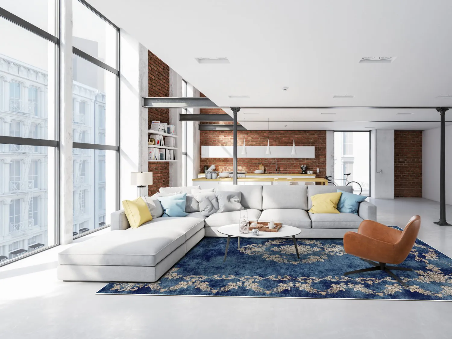 Wilton-Teppich - Taknis (blau)