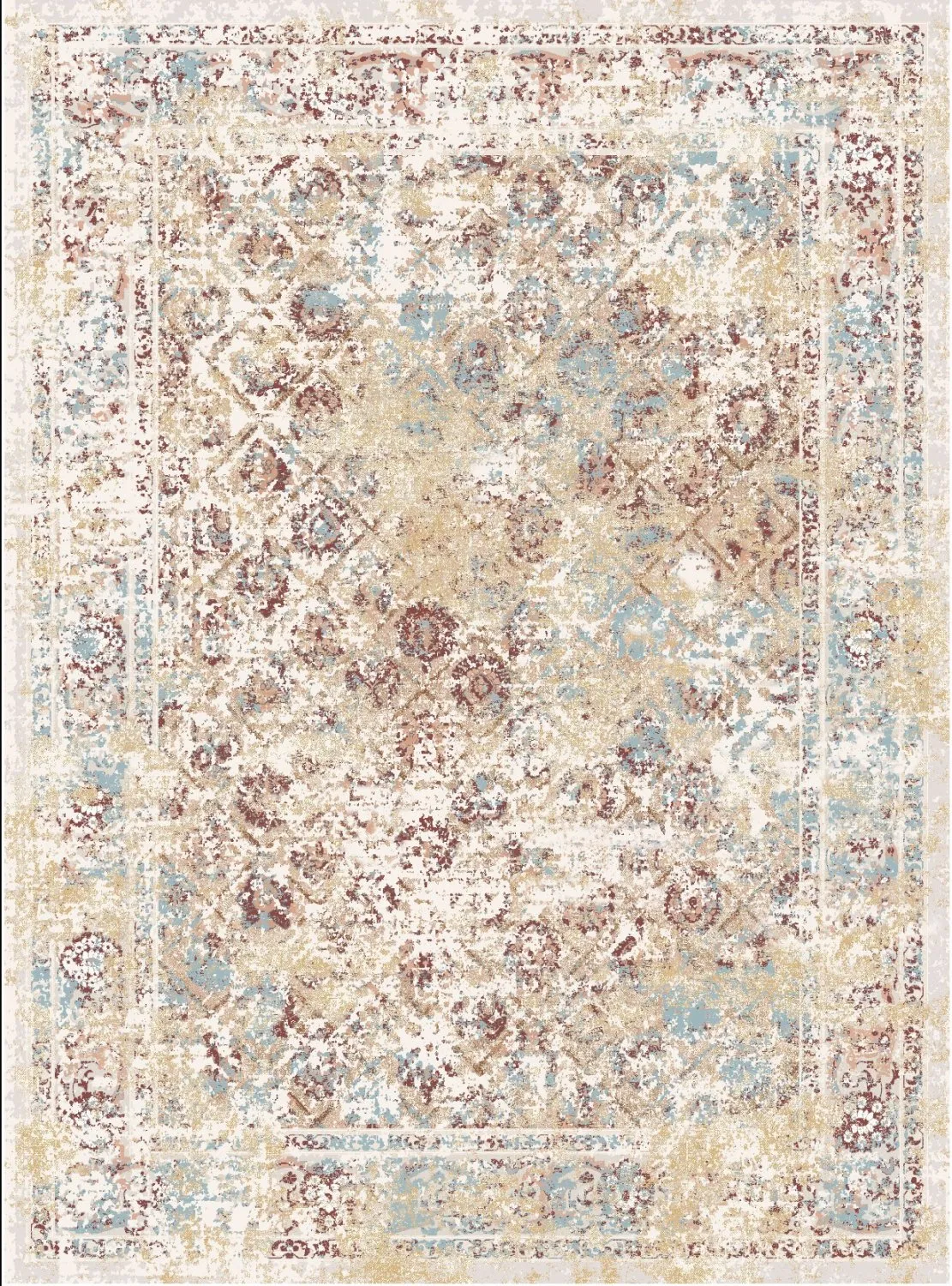 Wilton-Teppich - Douz (blau/multi)