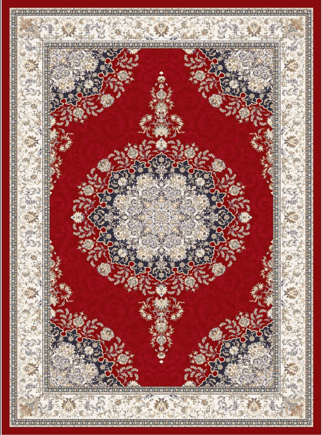 Tapis Wilton - Lice (rouge/multicolore)