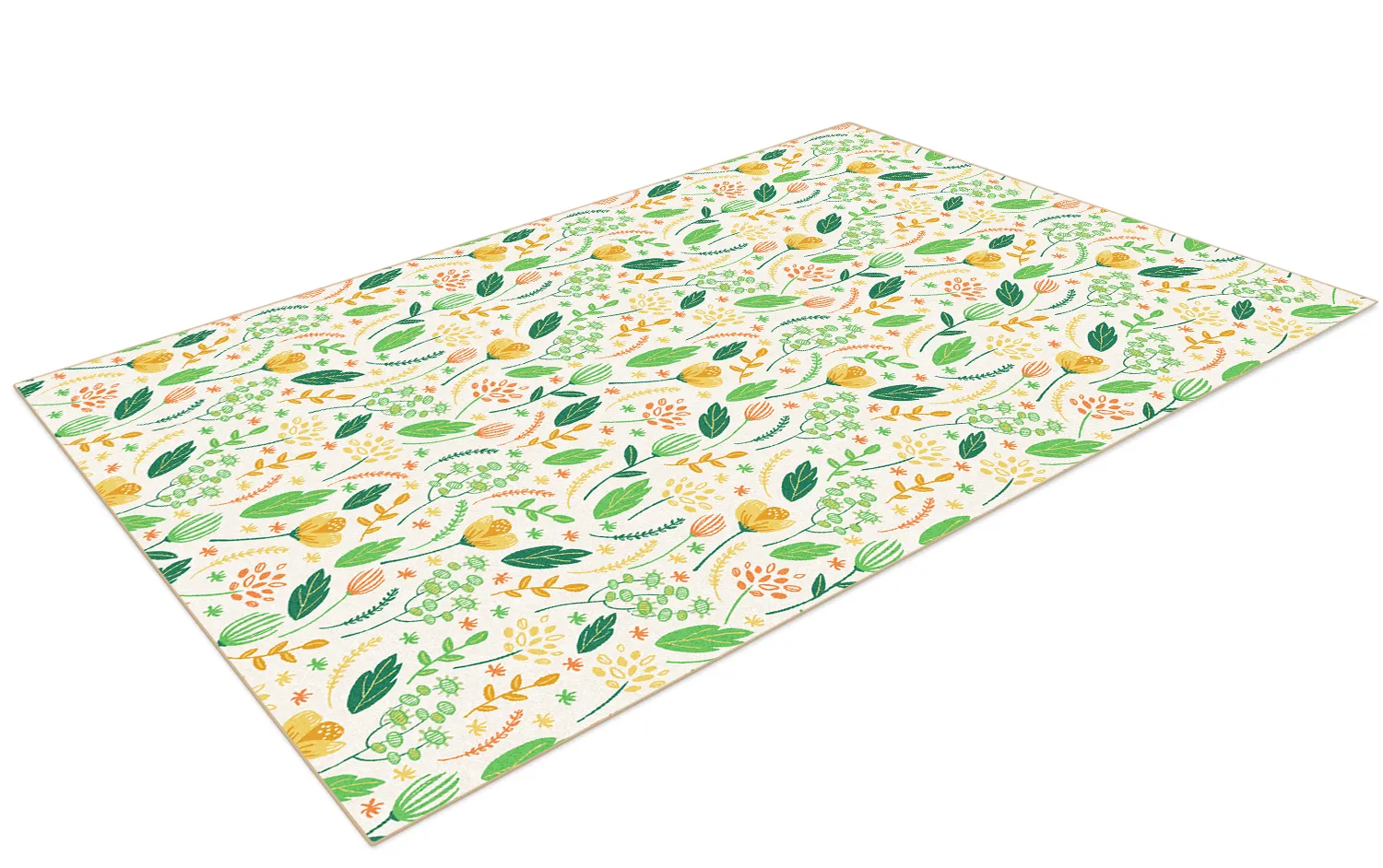 Wilton-Teppich - Fleur (gelb/grün/multi)