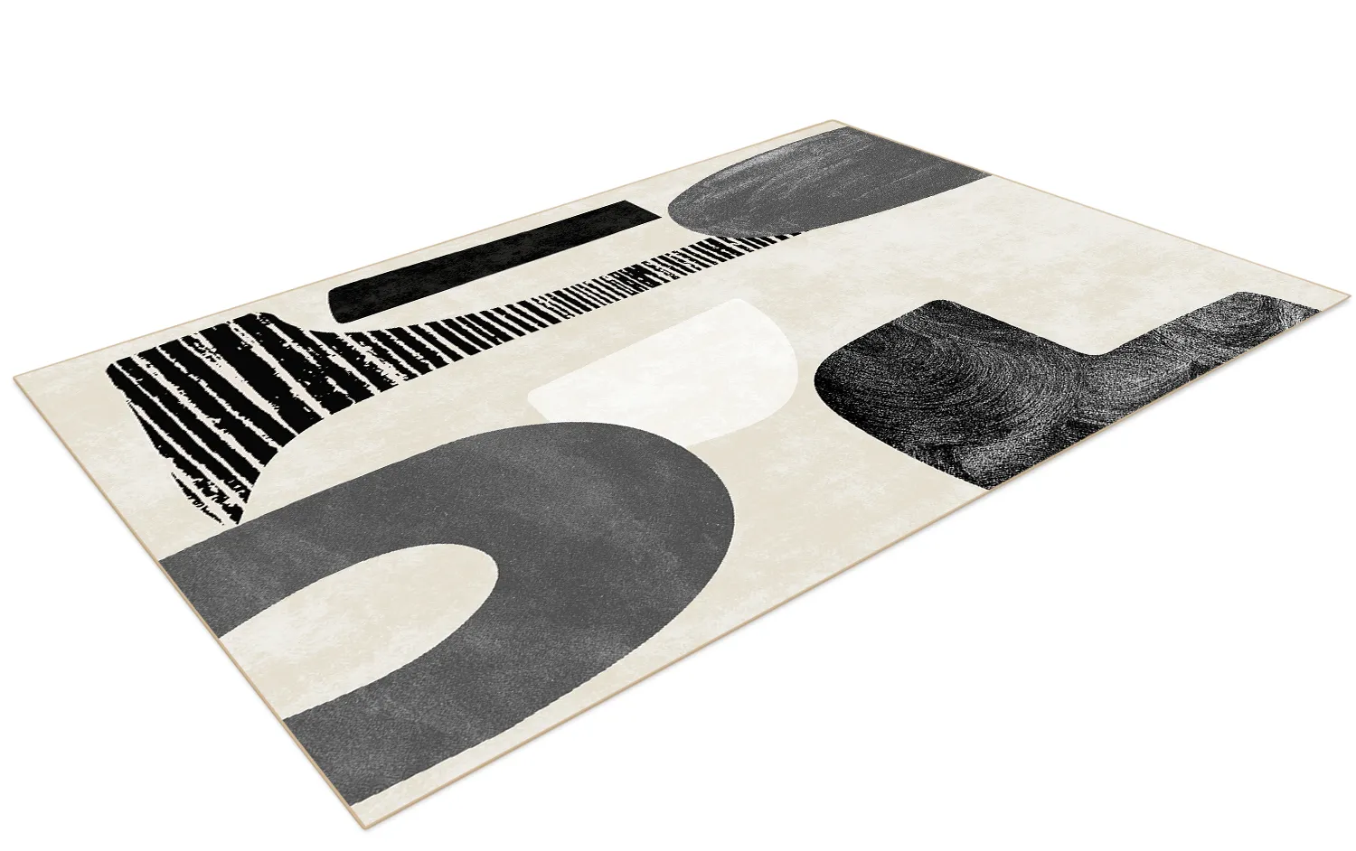 Wilton-Teppich - Suki (beige/schwarz)