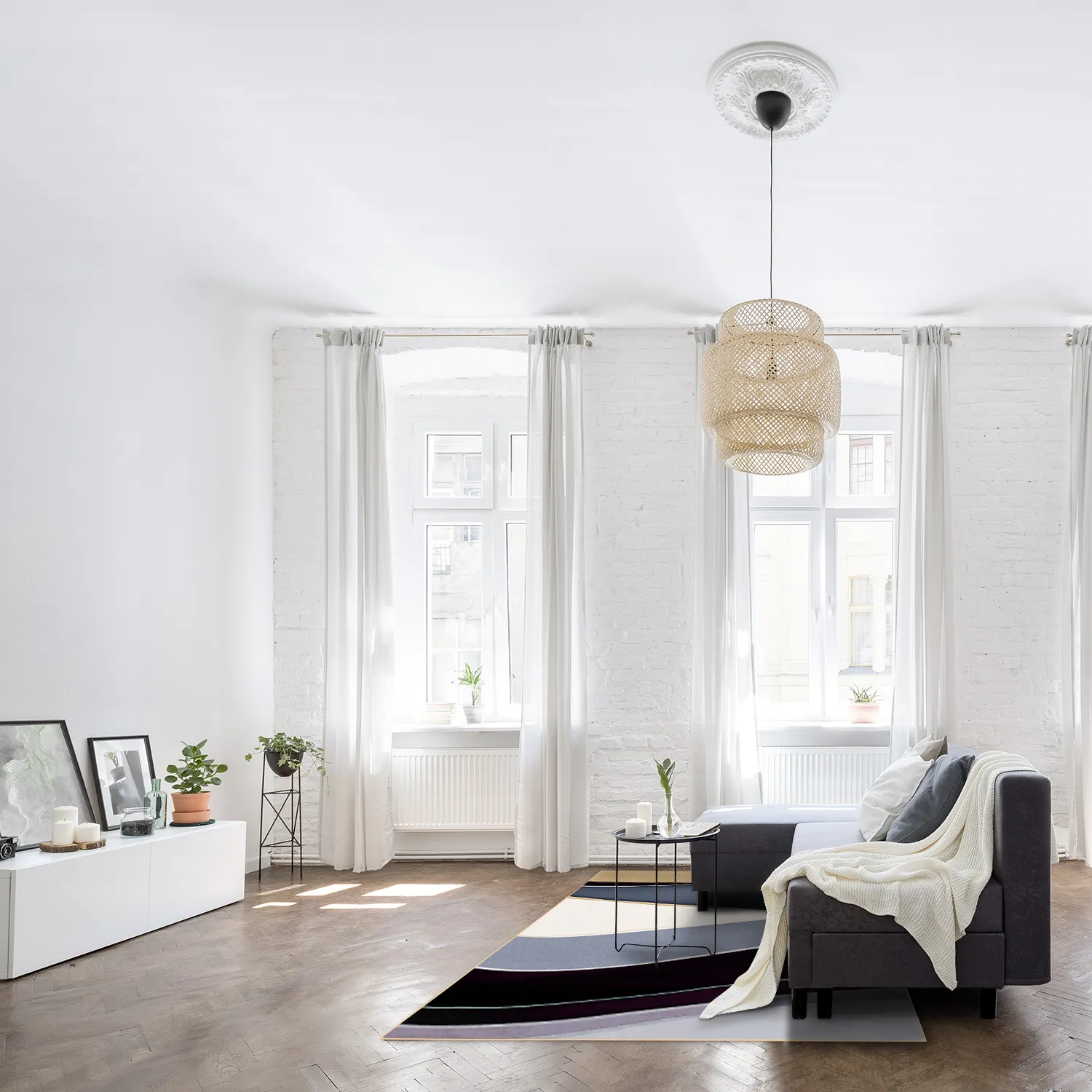 Tapis Wilton - Gaia (bleu/multi)