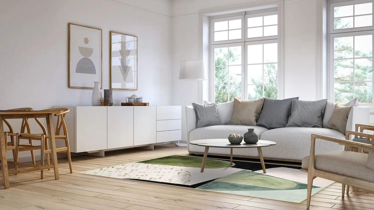 Wilton-Teppich - Nell (grün/multi)