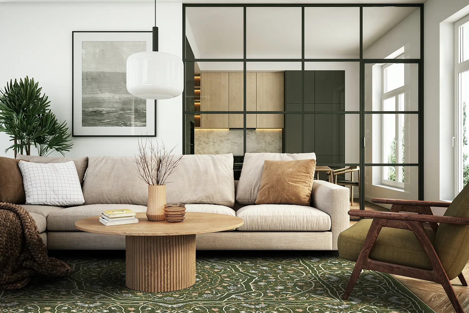 Wilton-Teppich - Yvette (grün)