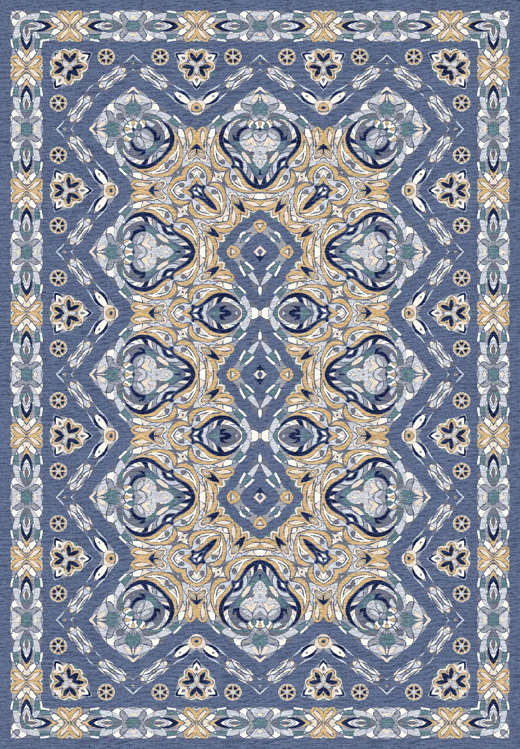 Wilton-Teppich - Henrietta (blau)