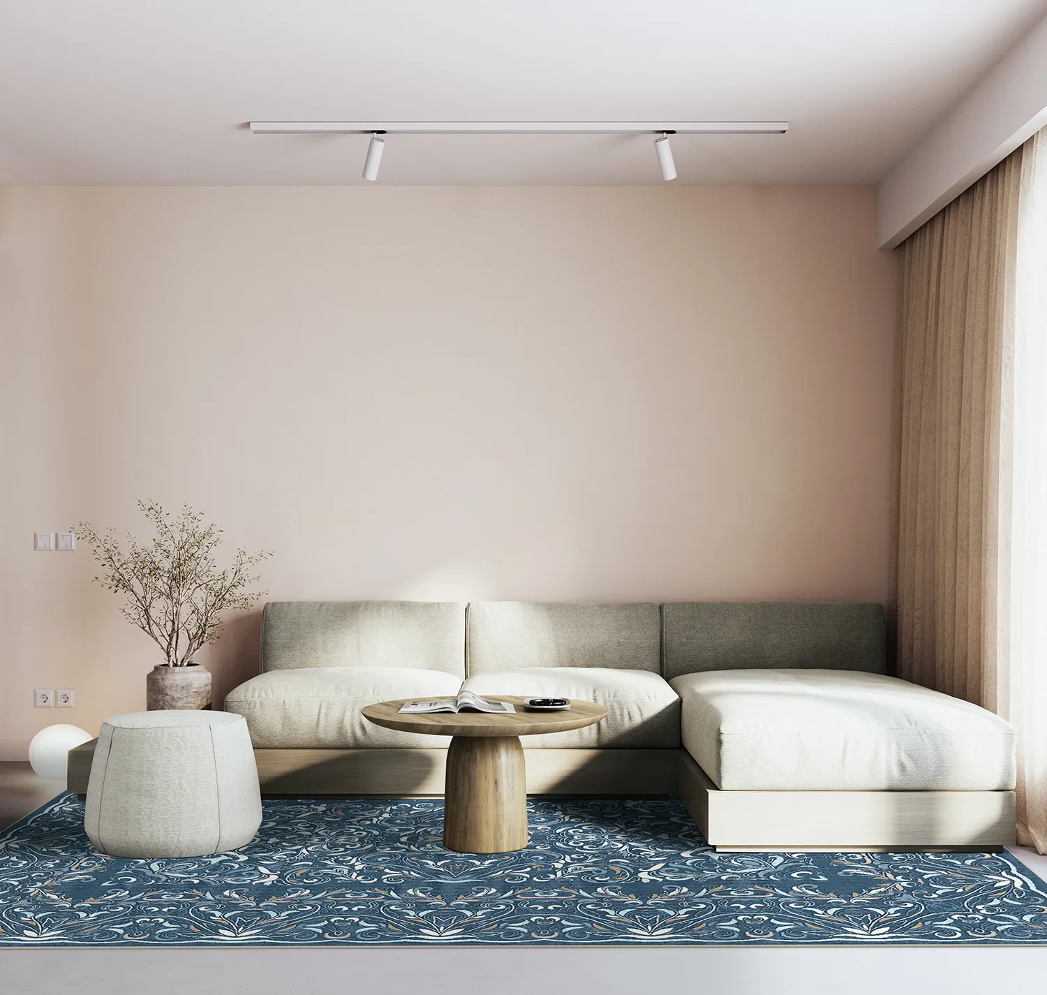 Wilton-Teppich - Cordelia (blau)