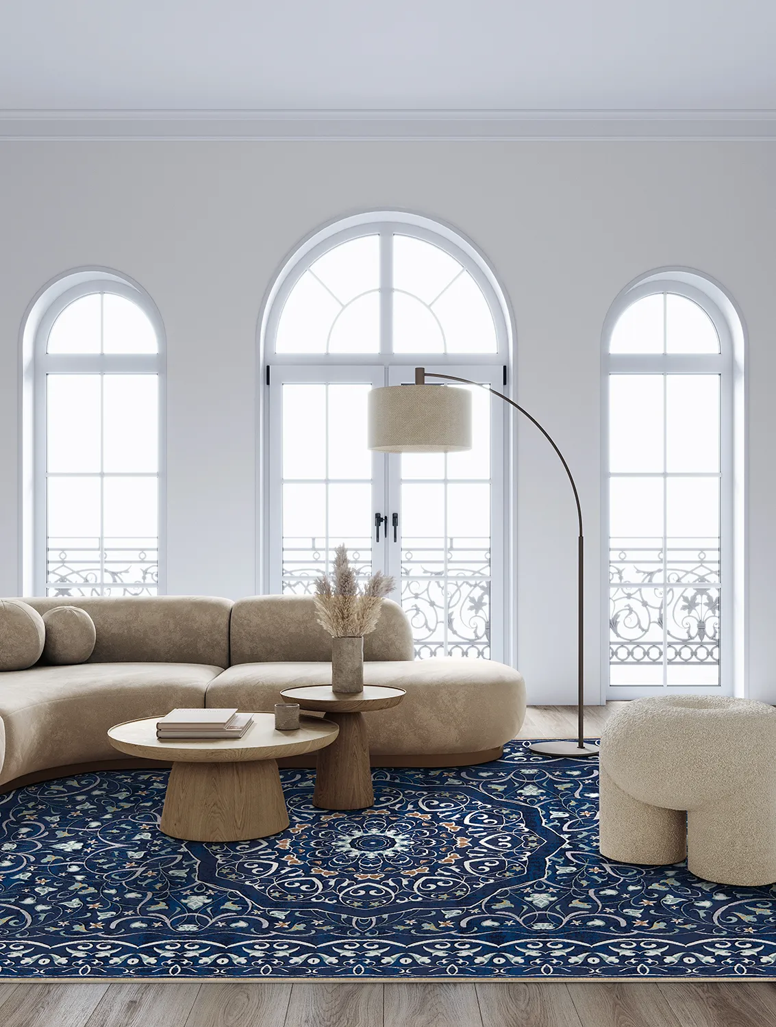 Wilton-Teppich - Theodora (blau)