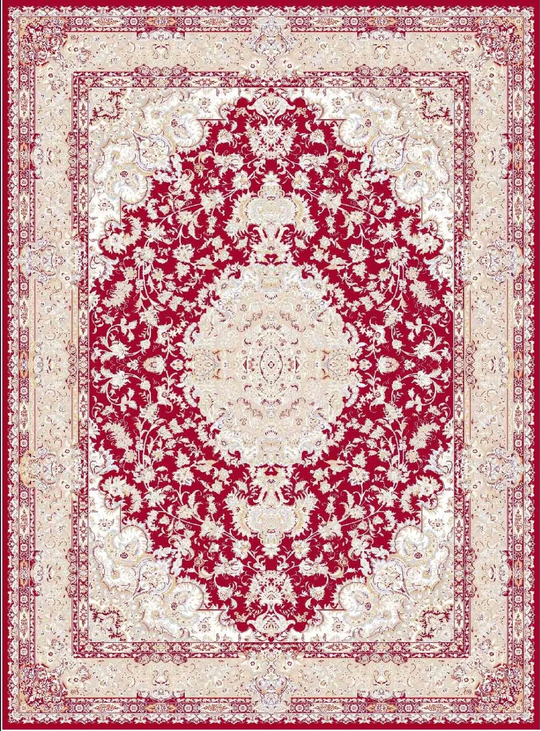 Wilton-Teppich - Vakifli (rot/multi)